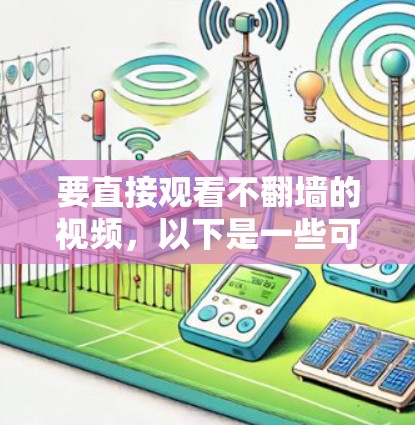 要直接观看不翻墙的视频,以下是一些可行的解决方案